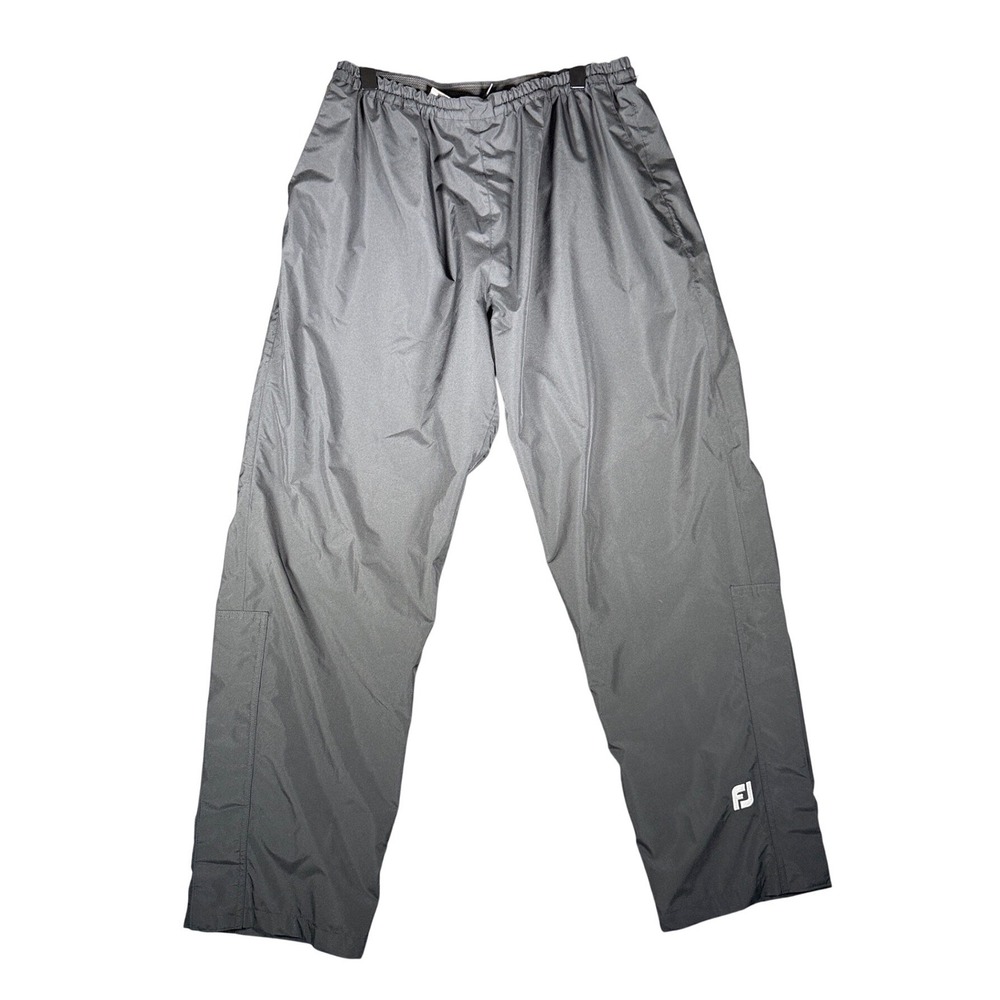 FootJoy DryJoys Mens XL Black Golf Rain Pants Waterproof Adjustable Cuffs FJ